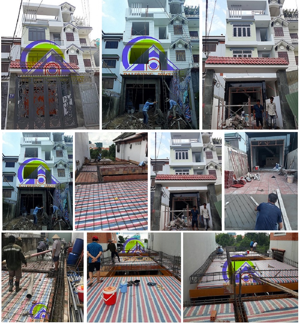 ​​​​​​​Thi công xây dựng nhà phố 4 tầng tại TPHCM 5,5m 35m.